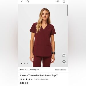 Casma three pocket scrub top
